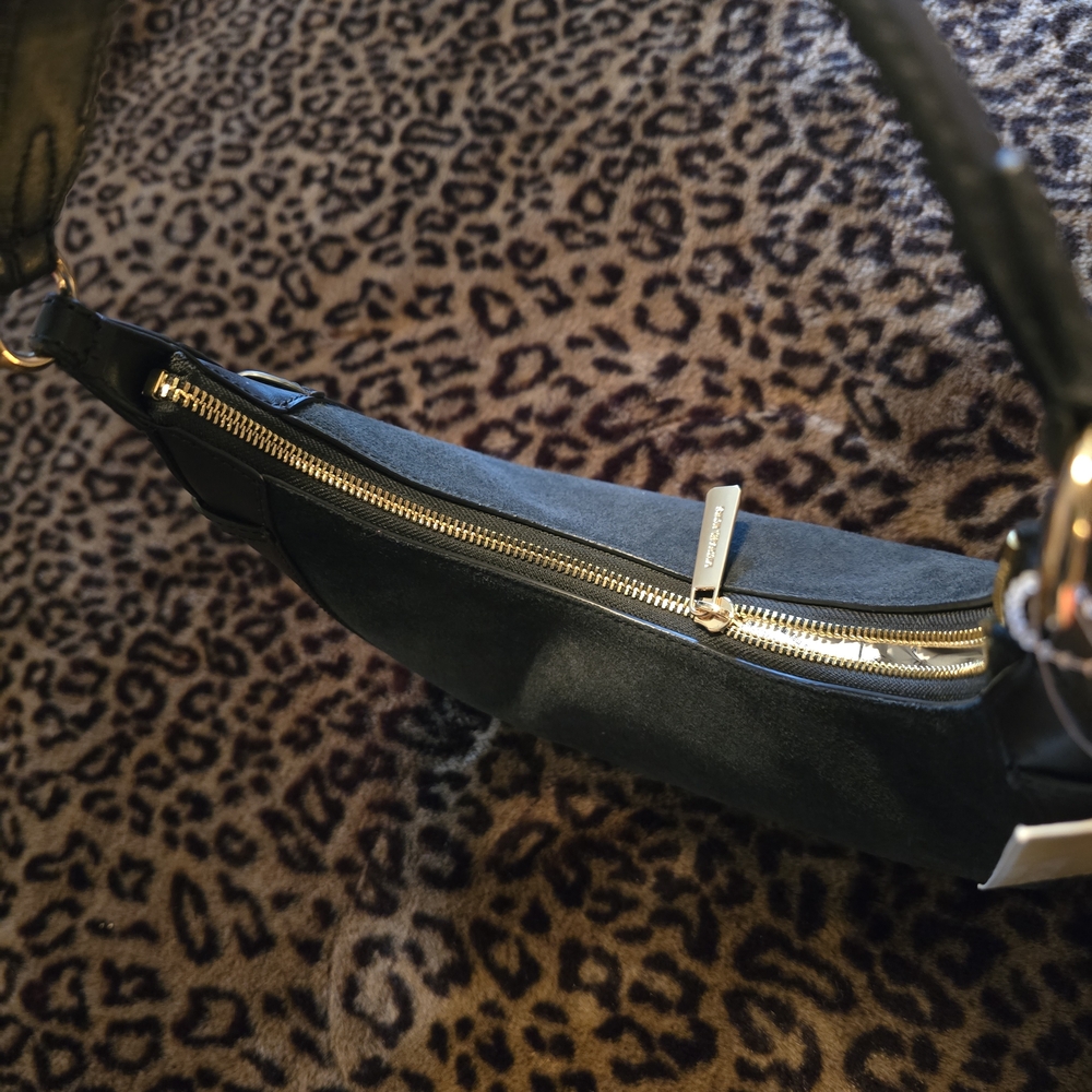Michael Kors Elegant Preston Small Suede and Leather Bag - Picture 9 of 11